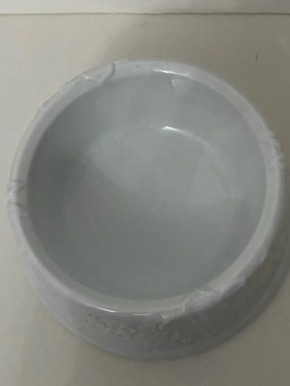 Oscar de la RENTA White Floral Embossed Ceramic Pet Dog Cat Bowl